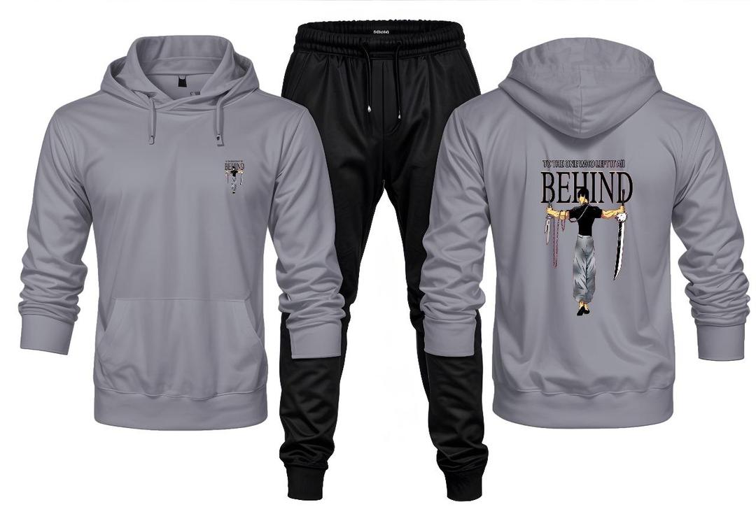 Fleece Printed Hoodie 2 Pcs Men's