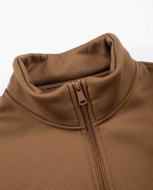 Men's Fleece Plain Zipper Track Suit