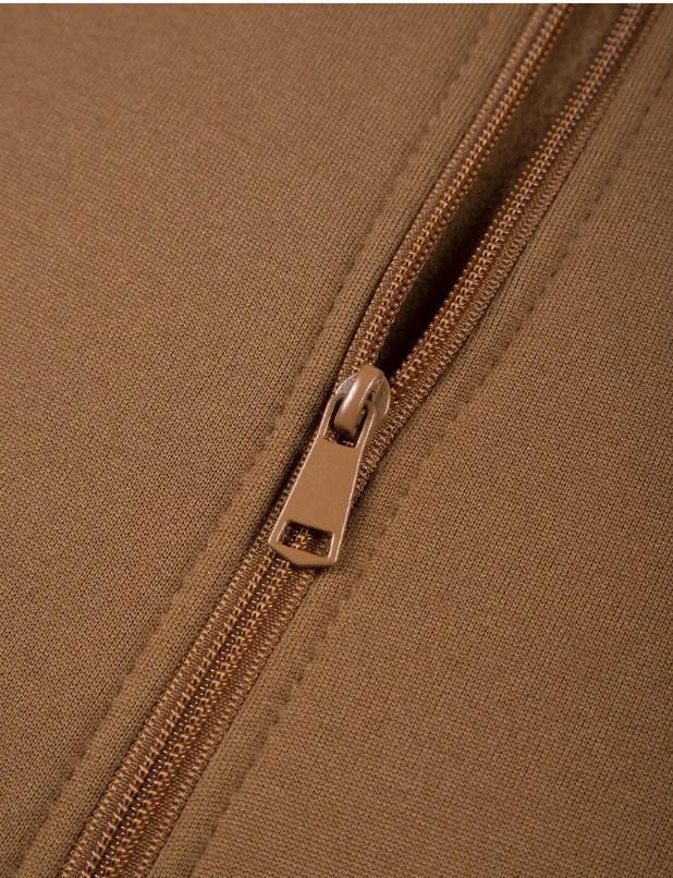 Men's Fleece Plain Zipper Track Suit