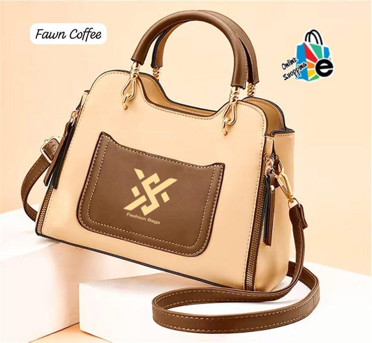 Chic Women's Brown PU Leather Shoulder Bag