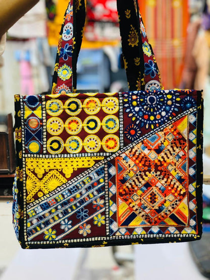 Multicolor Embroidered Women's Tote Bag