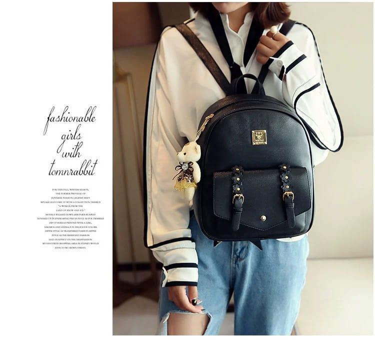 Girl's Leather Backpack
