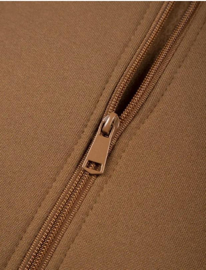 Men's Fleece Plain Zipper Track Suit