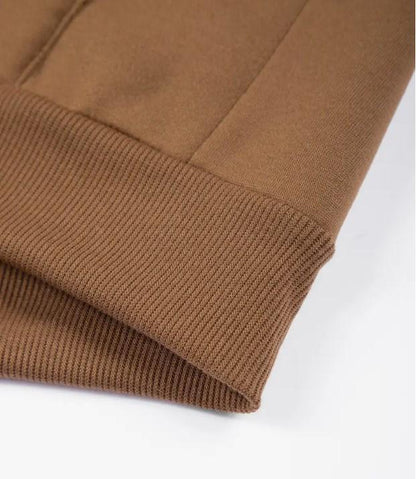 Men's Fleece Plain Zipper Track Suit